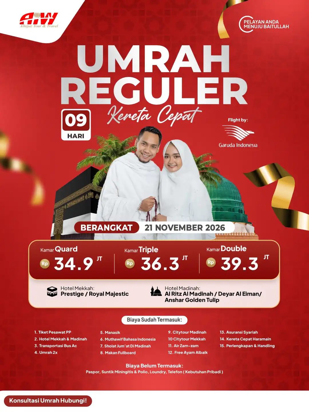 Brosur UMROH REGULER 9 HARI + KERETA CEPAT