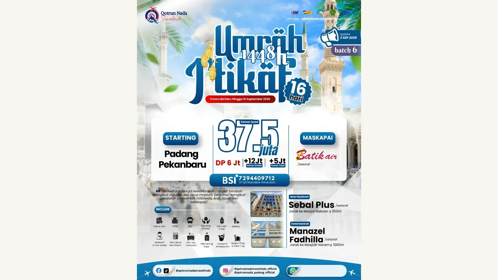 UMROH 16 HARI ITIKAF RAMADHAN 1448H